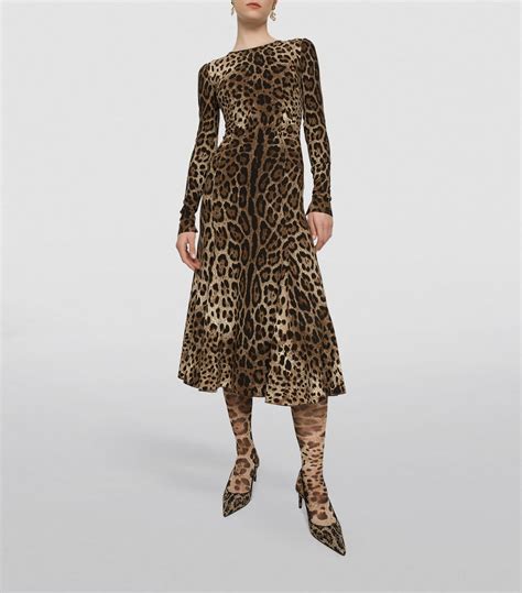 dolce gabbana animal print dress